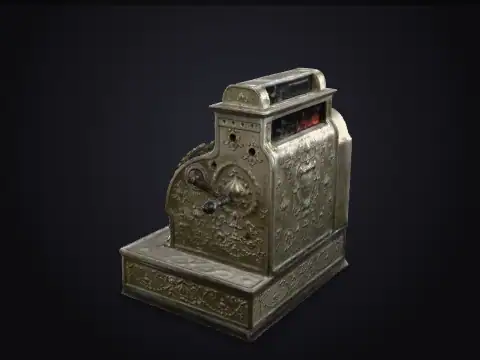Antique Cash Register 3D model