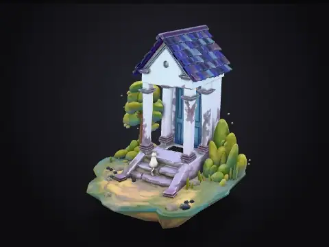 Blue Door Diorama 3D model
