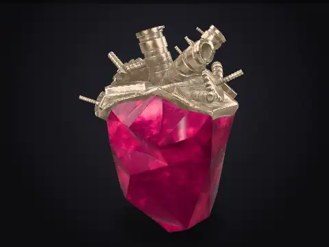 Crystal Golem Heart 3D model