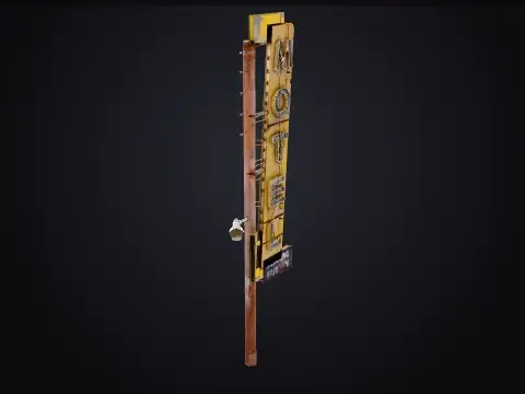 Desert Motel Sign 3D model