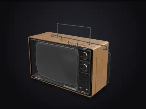 Retro 1980s Television 3D model