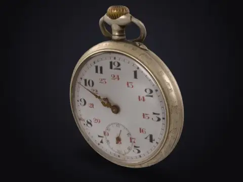 Antique Pocket Watch 3D model