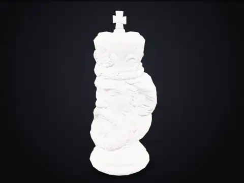 Carved Chess King 3D model
