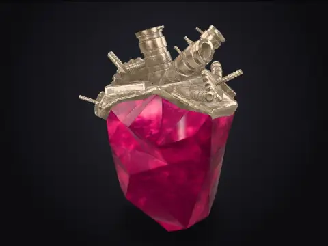 Crystal Golem Heart 3D model