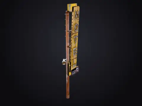 Desert Motel Sign 3D model