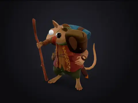 A Questing Mouse 3D model