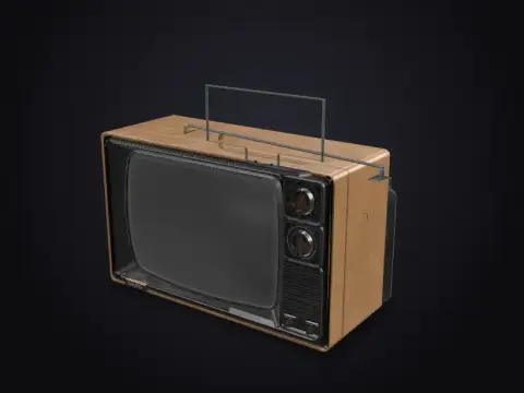 Retro 1980s Television 3D model