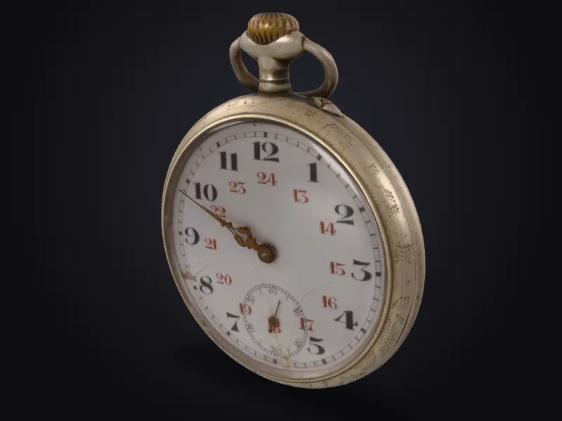Antique Pocket Watch 3D model